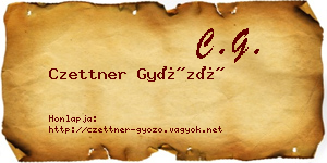 Czettner Győző névjegykártya